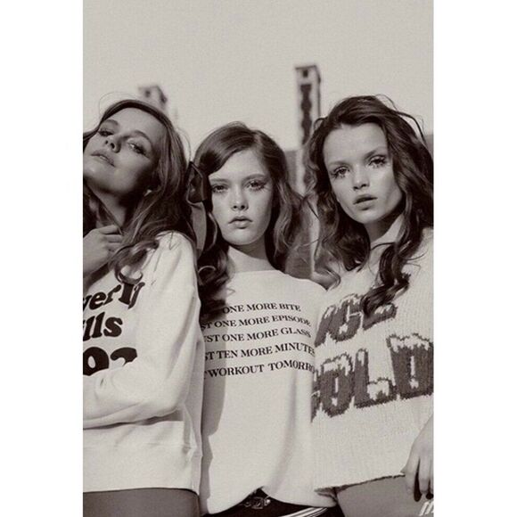 NEW WILDFOX Sz M LIES I TELL MYSELF WHITE JUST ONE MORE BBJ JUMPER - Picture 5 of 7